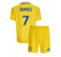 Leeds United Daniel James #7 Koszulka Wyjazdowa dzieci 2024-25 Krótki Rękaw (+ krótkie spodenki)